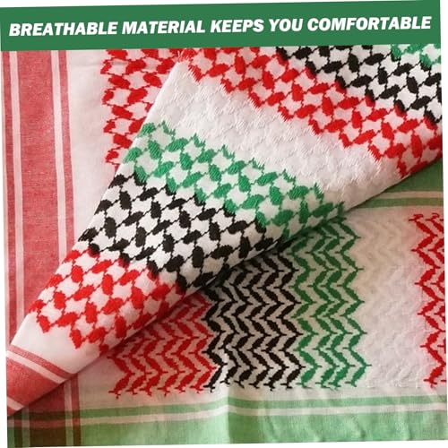 Palestinian Scarf Palestine Scarf 49X49In Polyester Keffiyeh With Tassel Colorful Arab Scarf Ethnic Printed Palestine Keffiyeh For Daily Wearing2