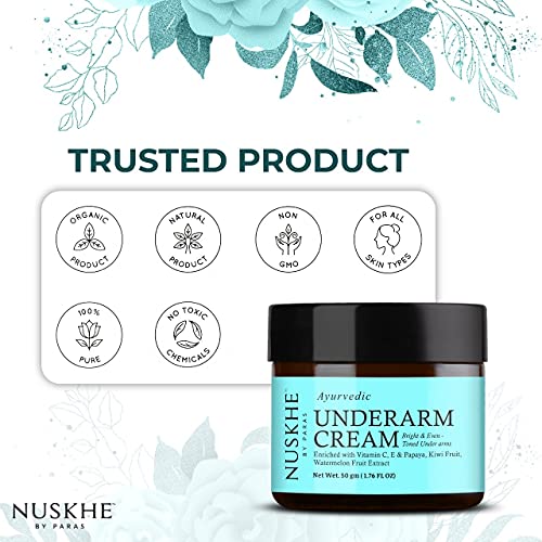 Nuskhe by Paras Underarm Cream | 50 gm | Papaya | Brighten Under Arm | Glowing Under Cream | All Skin Type | For Men and Women | Ayurvedic Ingredients - Image 6
