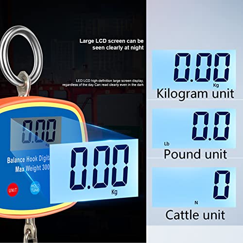 Báscula grúa digital iDili 300KG doble pantalla LCD miniatura 3