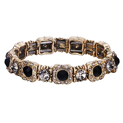 EleQueen Women's Wedding Bridal Vintage Inspired Austrian Crystal Tennis Bracelets