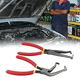 Gettimore Elektrische Trennzangen Set mit geraden und gebogenen Köpfen, Metall und rutschfesten Griffen für die Reparatur von Automobil-, Landmaschinen- und Gerätereparaturen, 2 Stück