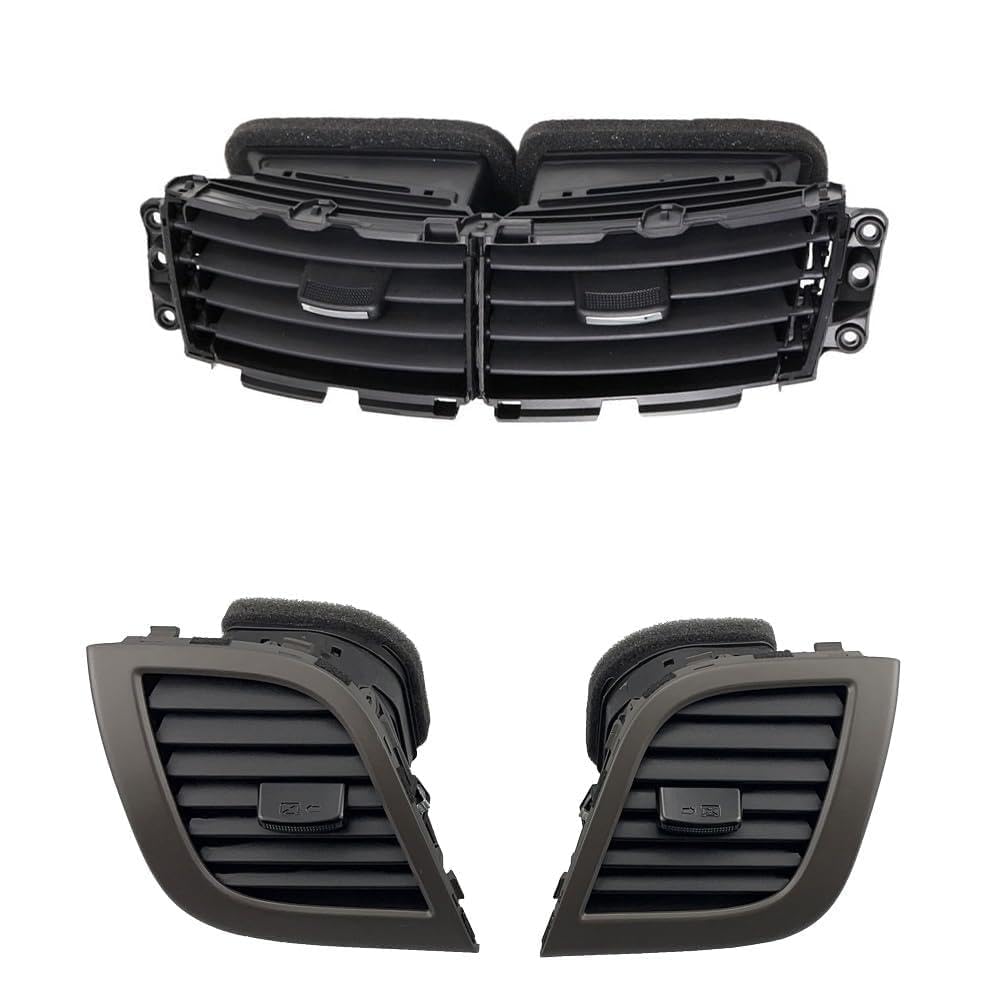 Zhuyrt 3Pcs Brown Ac Center Air Duct Vent Nozzle Conditioning Outlet 97410-0U0004x / Fit For Hyundai Verna Solaris Valves(3Pcs Brown)