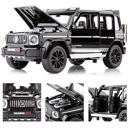 Image of New 1:32 BB700 Diecast Alloy Metal G Wagon Pull Back Car with Openable Doors Music Sound and Light Vehicle Toy Car for Kids Boys (Red)