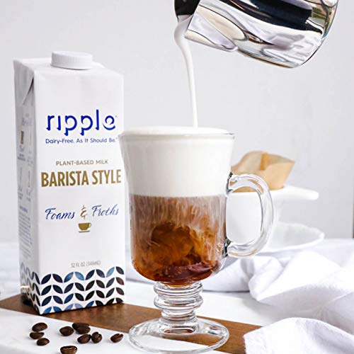 Ripple Shelf Stable Vegan Milk, Barista Style | Foams & Froths Just Like Dairy, Perfect For Coffee, Lattes & More | 6g of Plant Based Pea Protein, Non GMO, Dairy & Gluten Free | 32 Fl Oz (Pack of 6) - Thumbnail 5