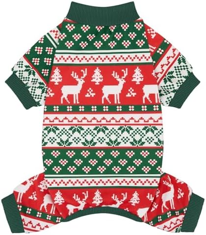 XPUDAC Pijamas de Natal para cães, roupas elásticas para cães peq...