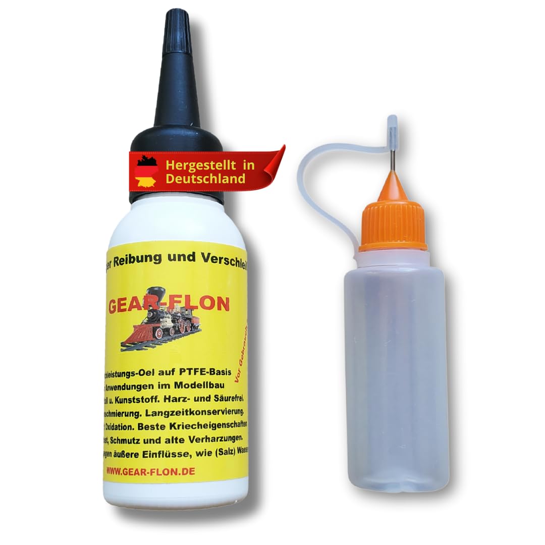 Olio lubrificante ad alte prestazioni per modellismo ferroviario e modellismo, lubrificazione precisa e cura a lungo termine, olio speciale per locomotive, assi e ingranaggi (50 ml)
