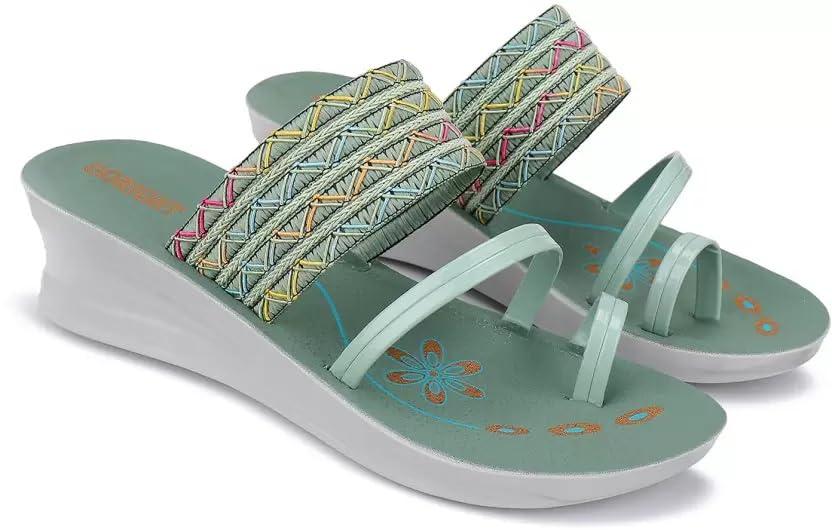 WINGSCRAFT- Lightweight & Comfortable Slipper for Women | Lightweight PU Slipper | Flip-Flop for Women (Green) (B0CY5JVMM3) Amazon Price History, Amazon Price Tracker