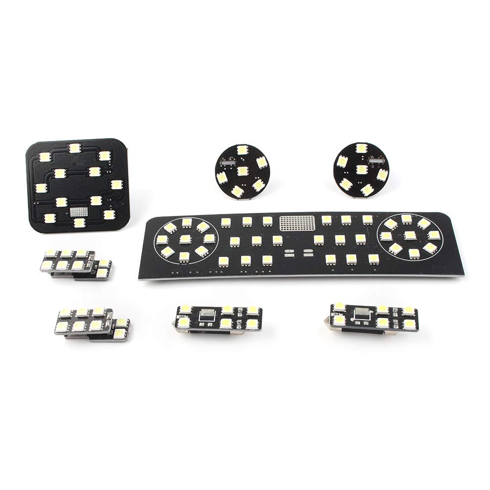 Cninba13 8pcs LED Car Interior Reading Lights Dome Map Light Bulbs Auto Inner Lamps Error Free Panel Lights for VW MK6 For Golf 2009-up