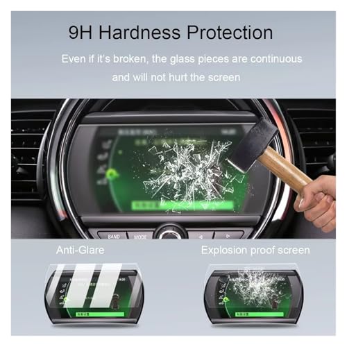 Éviter rayures écran BMW Mini Cooper film verre trempé LCD bleu