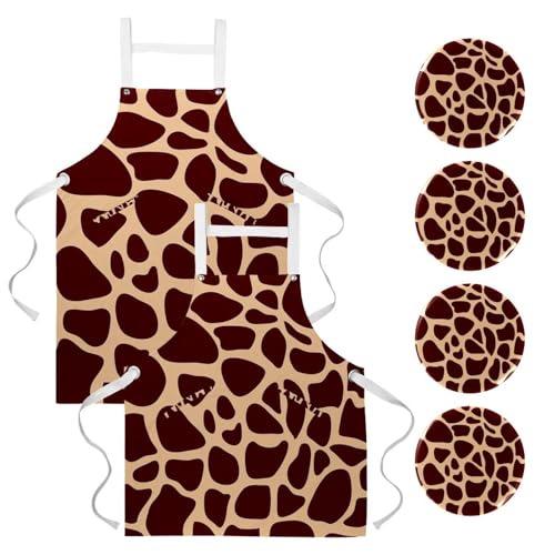 Tablier de cuisine pour pâtisserie et bistrot lot de 2 avec broches