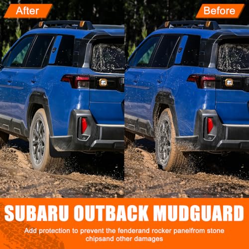 Image of Mud Flaps Splash Guards for 2026 Subaru Outback (Not for Wilderness), Durable ABS Mud Guards, Protects Against Mud, Rocks, and Debris, 2026 Subaru Outback Accessories (4PCS)