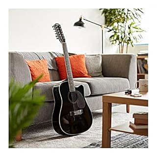 Kit de guitare électro-acoustique 12 cordes par Gear4music Noir avec Sac de Concert - Les Beatles, Paul McCartney, John Lennon, RIngo Starr, George Harrison Kit de guitare électro-acoustique 12 cordes par Gear4music Noir avec Sac de Concert – Image 2