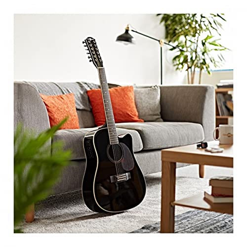 Kit de guitare électro-acoustique 12 cordes par Gear4music Noir avec Sac de Concert - Les Beatles, Paul McCartney, John Lennon, RIngo Starr, George Harrison Kit de guitare électro-acoustique 12 cordes par Gear4music Noir avec Sac de Concert – Image 3