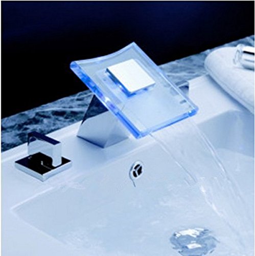 Mitigeur cascade de salle de bain en verre haut de gamme Gowe