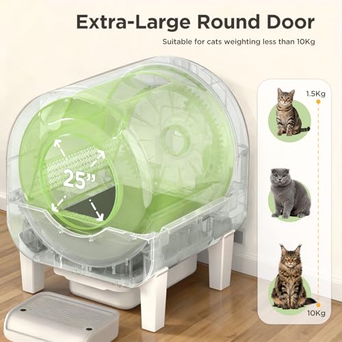 Gimars Xxl 90L Anti-Pinch Self-Cleaning Cat Litter Box With App Control, Automatic Cat Litter Box With Mat, Trash Bags & Step, Triple Sensors & Odor Control For Kittens, Senior Cats & Multi-Cat Homes - 5