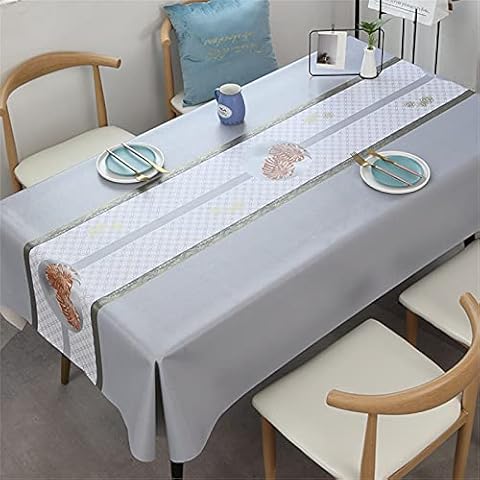 Pvc Waterproof And Oil-Proof Anti-Scald Home Living Room Kitchen Tablecloth Table Runner Printing Rectangular Tablecloth Tea Table Cloth Tv Cabinet Cover Cloth 90x90cm Cover