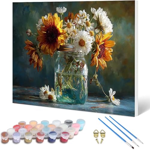 Paint by Numbers Ђ܂ G 60x45cm, l h DIYG fW^G ԕr io[yCg S҂Ƒl - KpΏ CeA Ǐ z[fR[V -hjw250106I