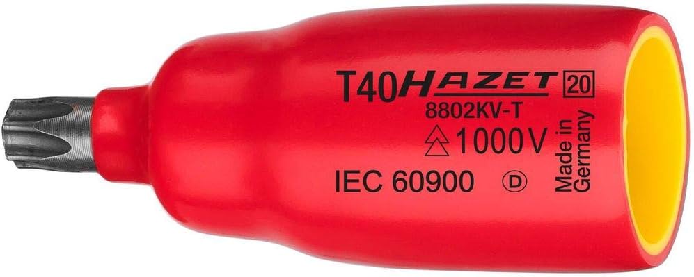 Hazet 8802KV Insulated 3/8" Torx Bit Socket - Short, T40