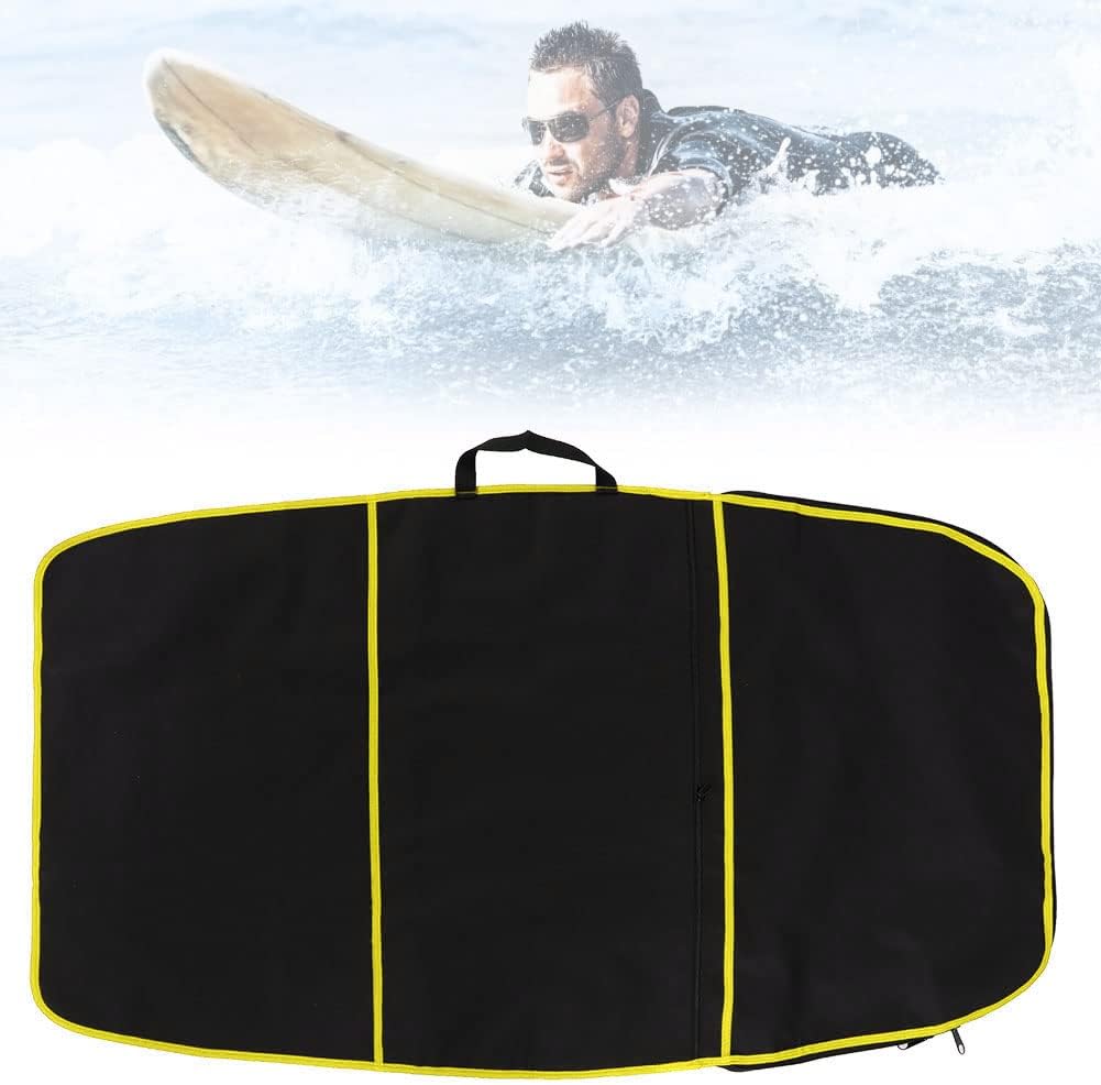 Durable Surfboard Bodyboard Cover, Polyester Surfboard Bag with Double Zipper and Side Handle, Outer Pocket for Fins Leashes, Surfing Accessory for Board Protection