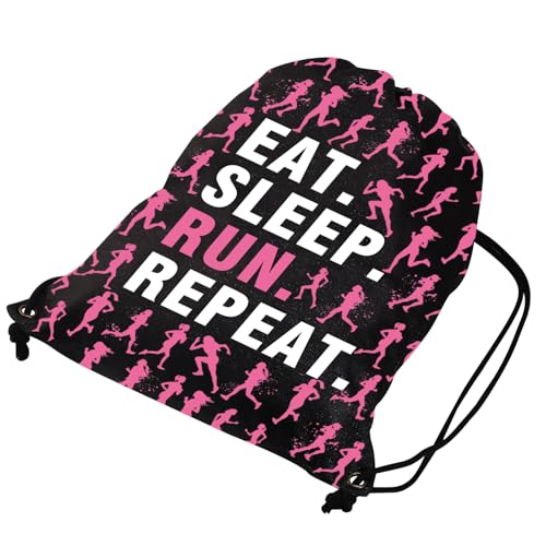JYTAPP Runner Gifts Running Lover Gifts Eat Sleep Run Repeat Marathon Drawstring Backpack Bag Track Gift Marathon Runner Gift2