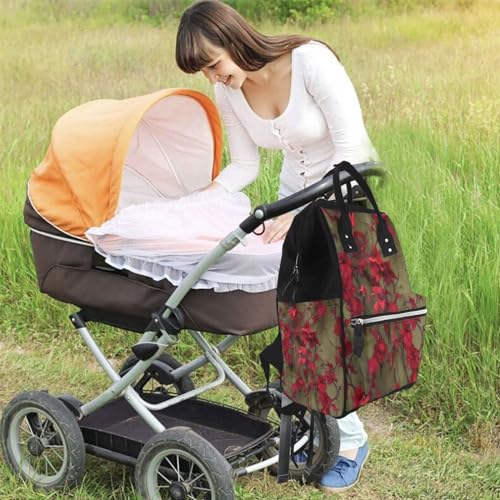 Sac à dos de voyage à fleurs pour les sorties avec bébé et PC - 6