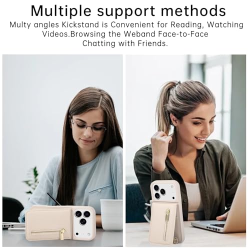 image for Jcxtrombulous Crossbody Wallet Case for iPhone 17 Pro with Lanyard Str