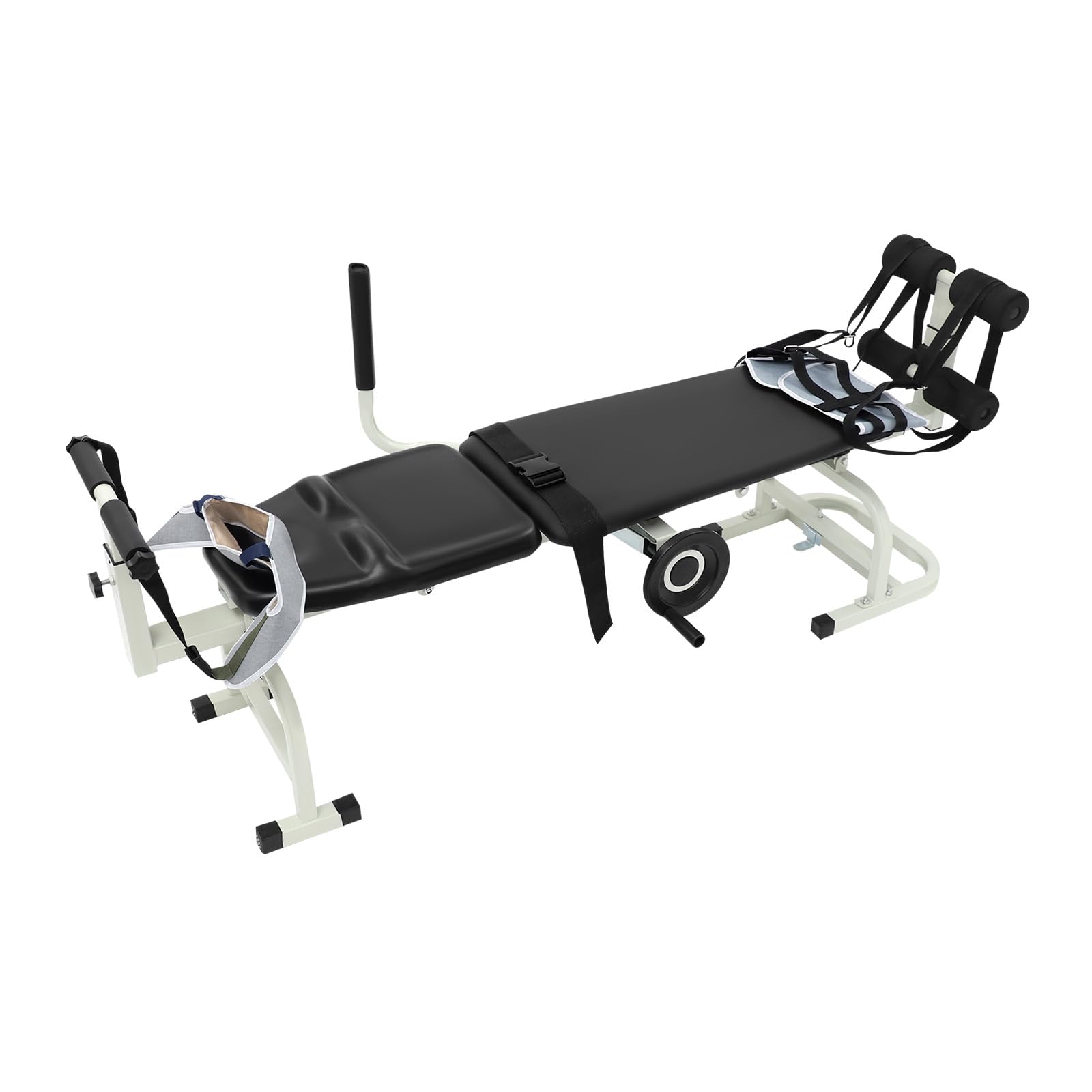 Dispositivo de tracción cervical y lumbar – Dispositivo de estiramiento corporal ajustable 150 – 190 cm, capacidad de carga de 150 kg, para casa, oficina y rehabilitación – Incluye correa para el
