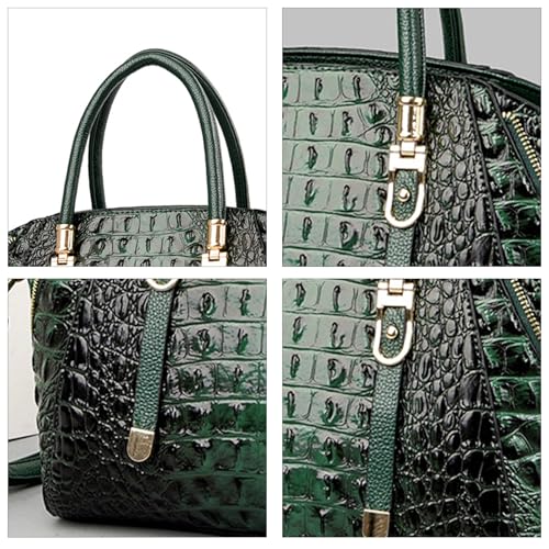 Image of Trendy Crocodile Handbags for Women: Large Capacity Leather Handbag Crossbody Bags with Shoulder Strap Ideal Choice