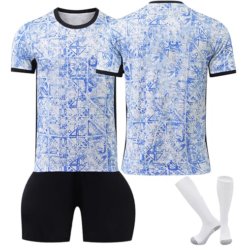 Camiseta Fútbol Portugal Personalizadas para Hombres y Niño, equipación Fútbol DIY Nombre y Número con Conjunto Top Pantalón Corto y Calcetines Regalo de Fútbol