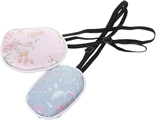 BCOATH 2 Peças De Seda Máscara De Olho Único Tapa-Olho Para Olho Preguiçoso Tapa-Olhos Fracos Tapa-Olhos Preguiçosos Estrabismo Olho Ambliopia De Olho Óculos Míopes Óculos De