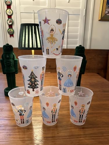 Marye-Kelley Christmas Nutcracker Suite Shatterproof 20 Oz Frosted Cups - Set of 6 Cups - BPA Free - Made in the USA Dishwasher Safe - Thumbnail 4