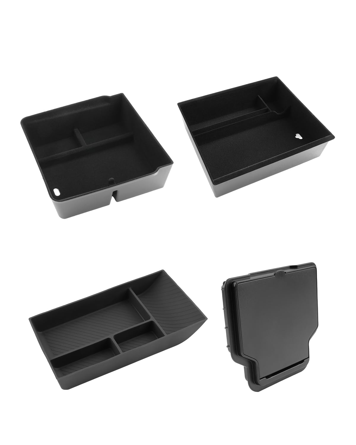 LFOTPP Para Tesla Model Y Juniper 2025 2026 consola central, organizador de reposabrazos, guantera + consola central, caja de almacenamiento oculta, para Tesla Model Y Juniper Accesorios [4 unidades]