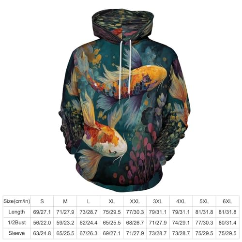 Pull vêtements imprimé poissons koi style chic et moderne - 5