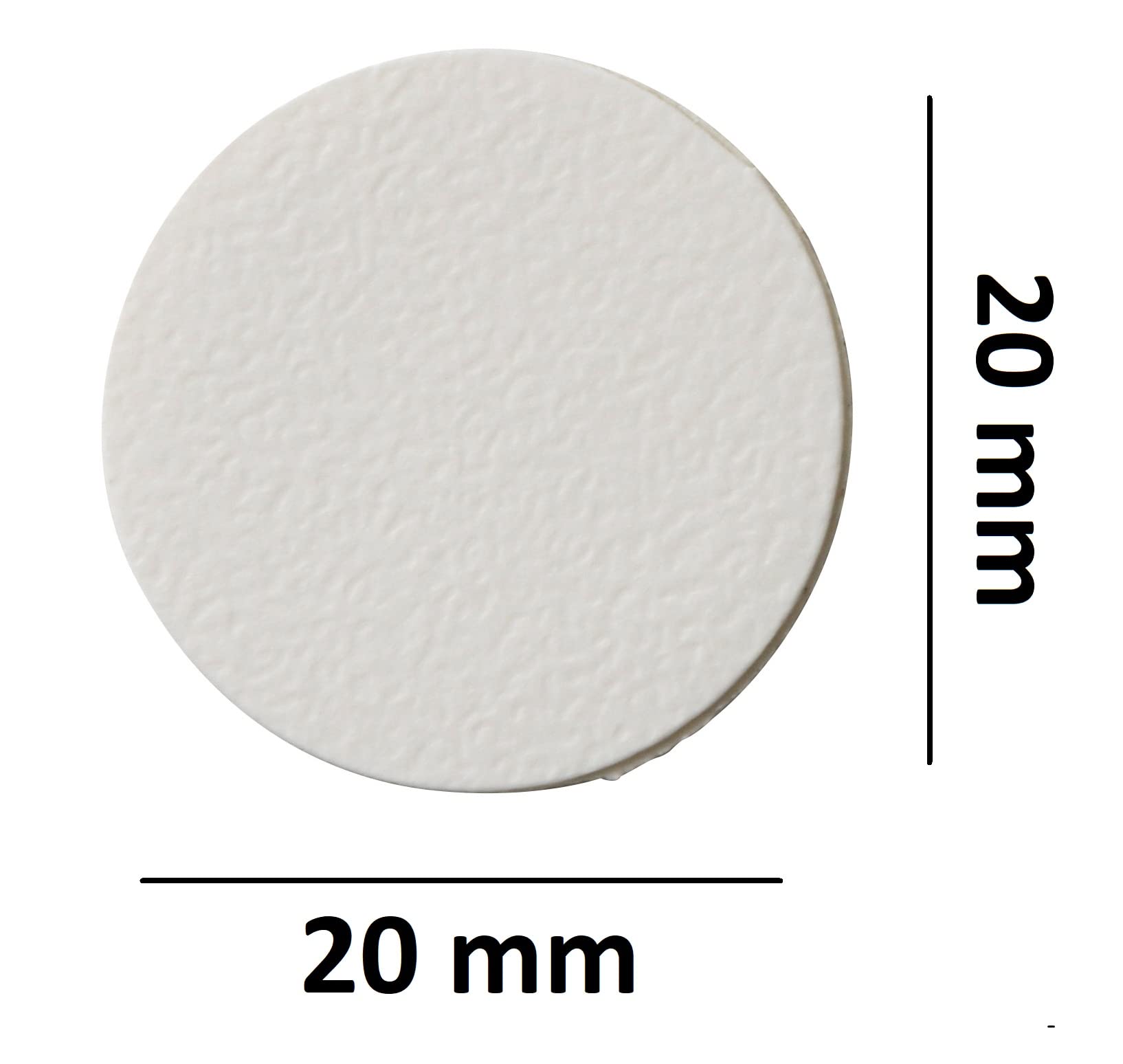 IPEA Tappi Copriviti Adesivi da 20 mm in PVC Bianchi - 120 Pezzi - Made in Italy - Tappo Adesivo Copriforo e Vite per Mobili, Armadi, Pareti - Copri Vite per Buchi, Viti e Fori - Bianco