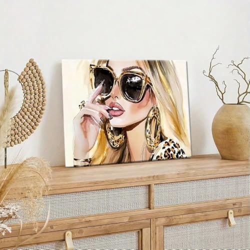 Póster en lienzo de alta calidad con ilustración de mujer elegante 5