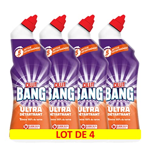 Gel limpiador del WC, de la marca Cillit Bang, anti-cal. 750 ml, lote de 4