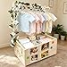 DWETG Wooden Baby Shower Crate – Personalized Baby Gift Basket for Newborn Boy & Girl, Baby Closet Organizer with Handle, Keepsake Storage Box for New Mom & Parents
