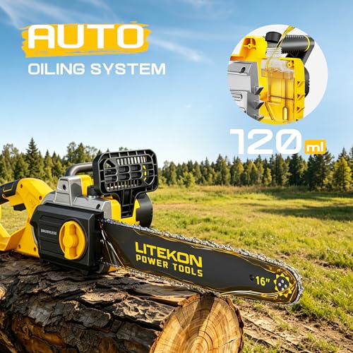 LITEKON 40V 16-Inch Cordless Chainsaw