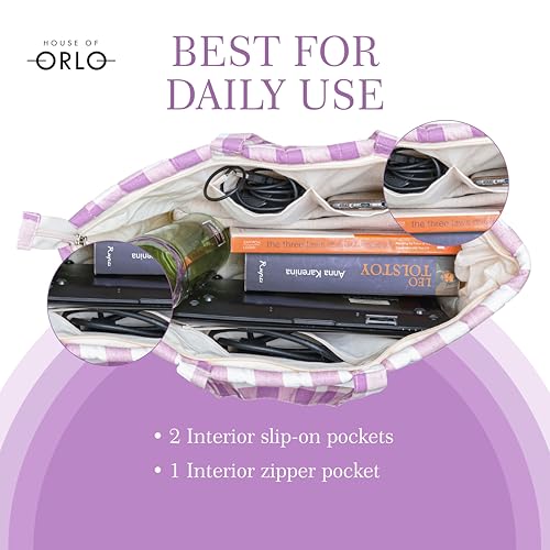 Image of Premium Cotton Waffle Quilted Tote Bag, Large Spacious Handbag for College, Office, Work, Travel, Shopping & Daily Use