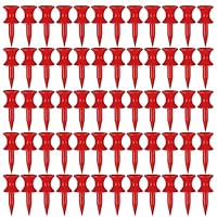 Golf Tees Kunststoff Driver, 120 Stück Rote Golf-Tees aus Kunststoff, Castle Golf-Tees, Langlebig Abstufung Castle Tee, Premium Langlebig Abstufung Castle Tee, 3.1 cm