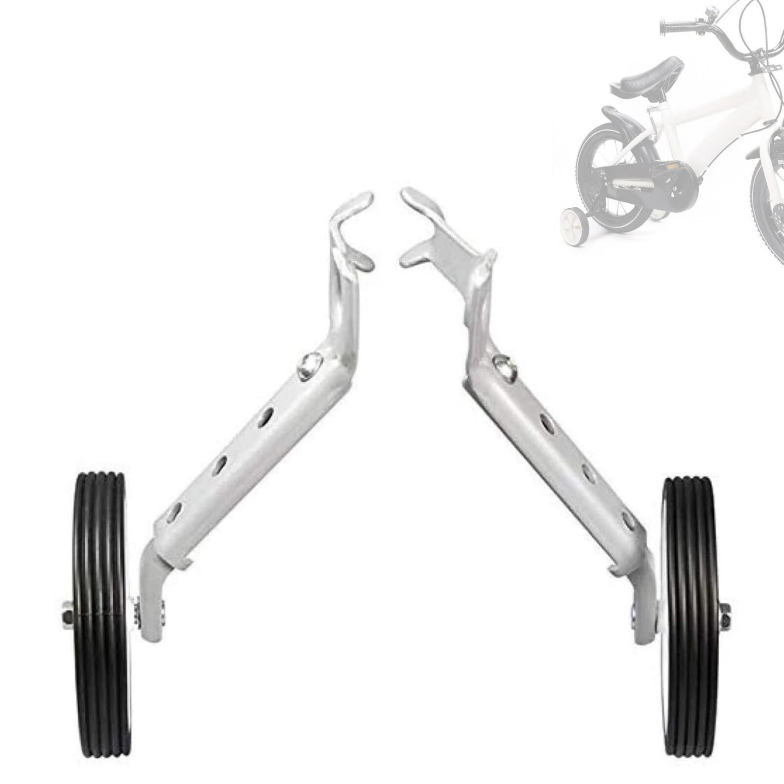 COPPIA ROTELLE UNIVERSALI BICI BAMBINO BAMBINA 16" 24" BICICLETTA STABILIZZATORI LATERALI