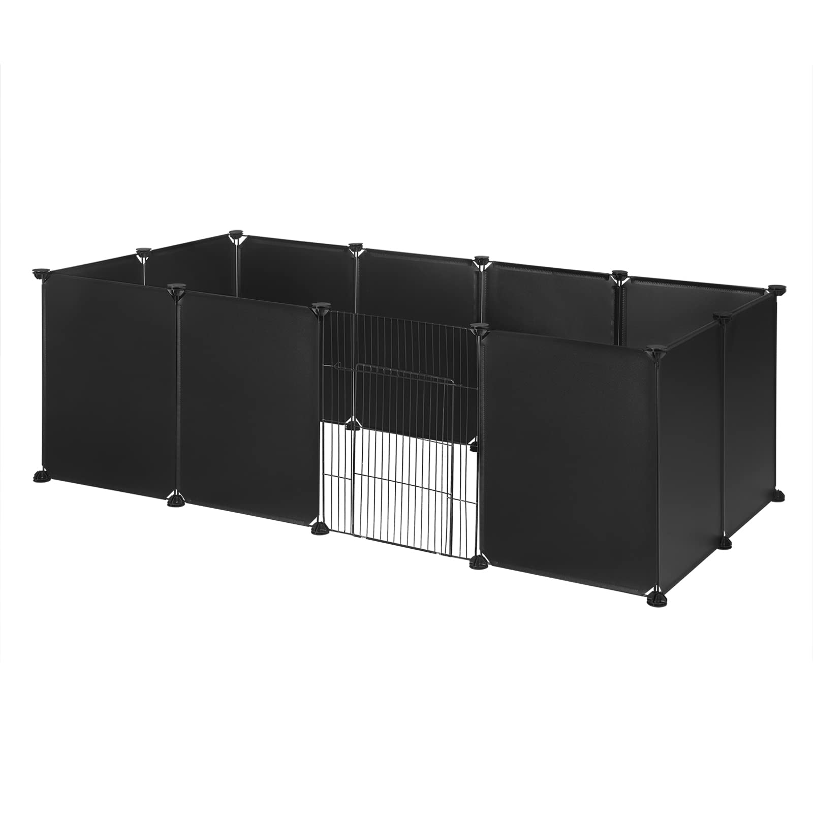 Parque para Mascotas DIY Alambre de Metal Ejercicio Recinto Modular Correr para Mascotas con Puerta Jaula para Animales pequeños para Conejillo de Indias Conejo Jerbo Erizo,Blanco,