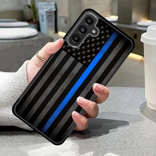 Vobber for Galaxy A16 5G Case,Slim Anti-Scratch Architecture TPU Shockproof Protective Case Cover for Samsung Galaxy A16 5G 6.7" 2024,Thin Blue Line American Flag - image 7