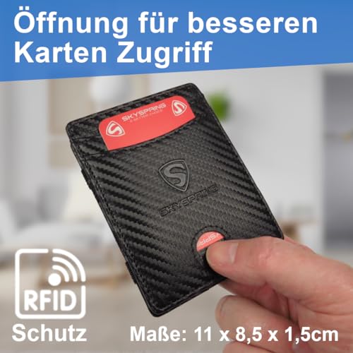 Magic Wallet SkySpring Geldbeutel für Herren mit Münzfach und RFID