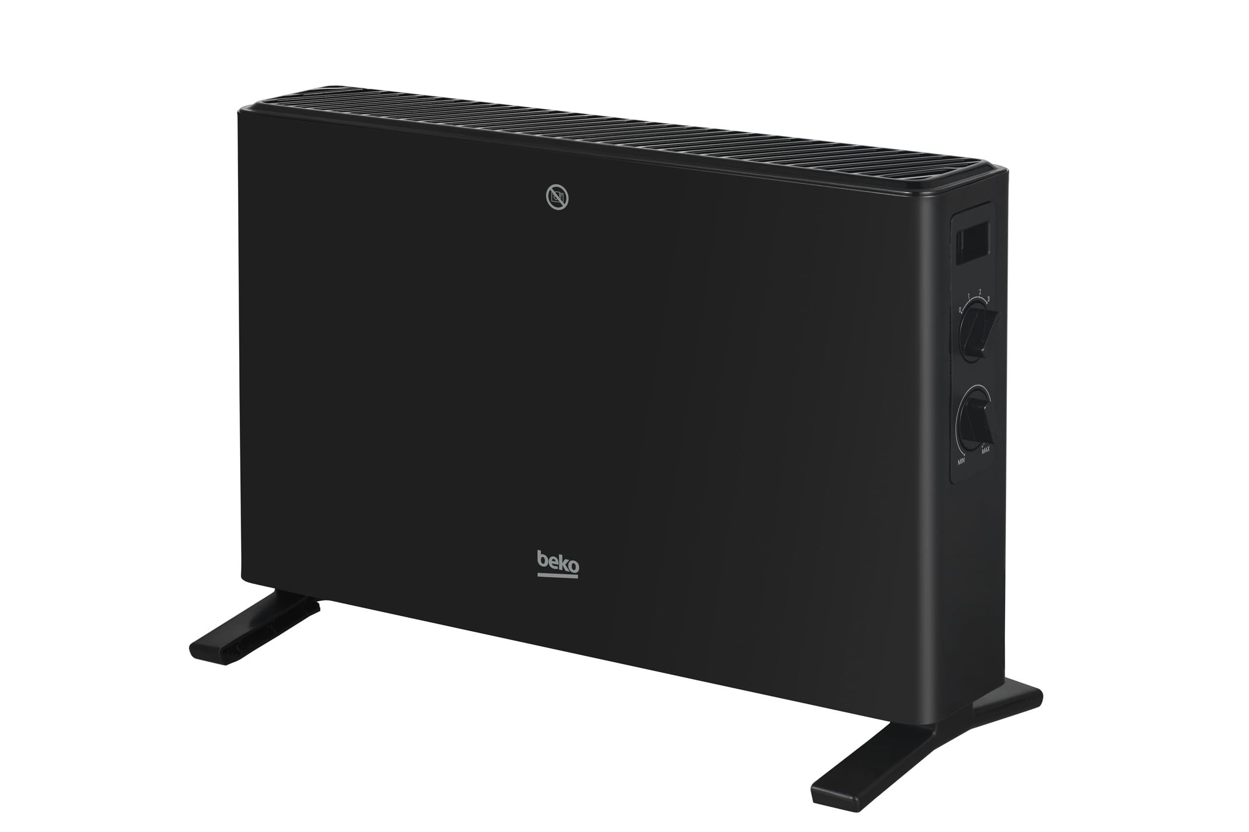 BEKO Termoconvettore RHC5218B | Termoconvettore, 3 livelli di potenza, Protezione Antiribaltamento, Dim. 533x222x359 mm, Nero