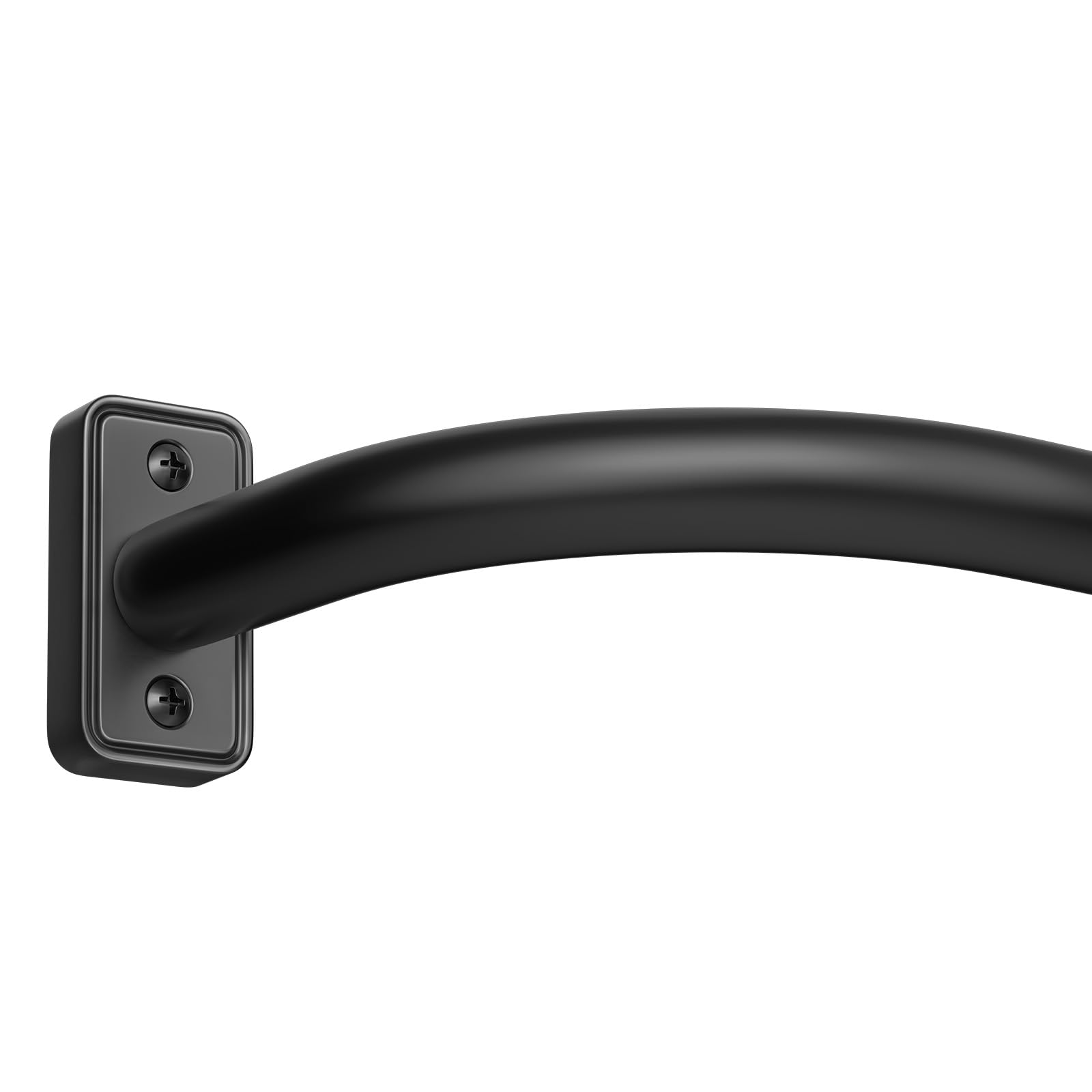 DEFYNEE Blackout Curtain Poles 81–305 cm, 25mm Extendable Curtain Rod,Black