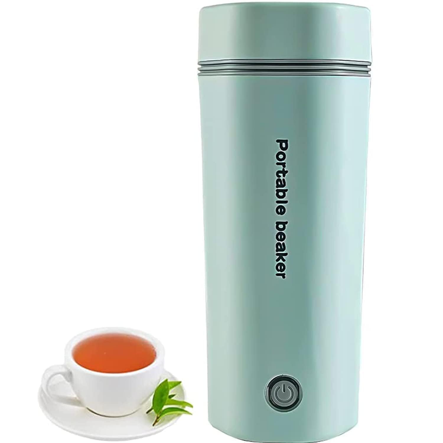Portable Electric Kettle Portable Water Boiler: Stainless Steel Travel Beaker Tea Kettle, Automatic Shut Off Electric Kettle for Travel – Electric Mini Travel Kettle for Making Tea Coffee Milk (350ML)