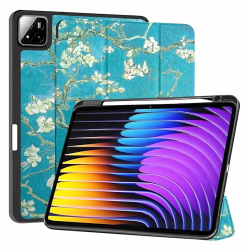 Image of ProElite Cover for Xiaomi Mi Pad 7 /7 Pro 11.2 inch Cover, Soft Flexible Flip Case Cover with Pen Holder for Xiaomi Pad 7 /7 Pro 11.2 inch, Support Auto Sleep Wake, [Recoil Series] - Flowers