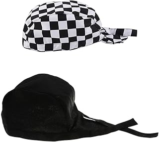Perfeclan Cappello a Bandana con Testa di Chef da 2 Pezzi