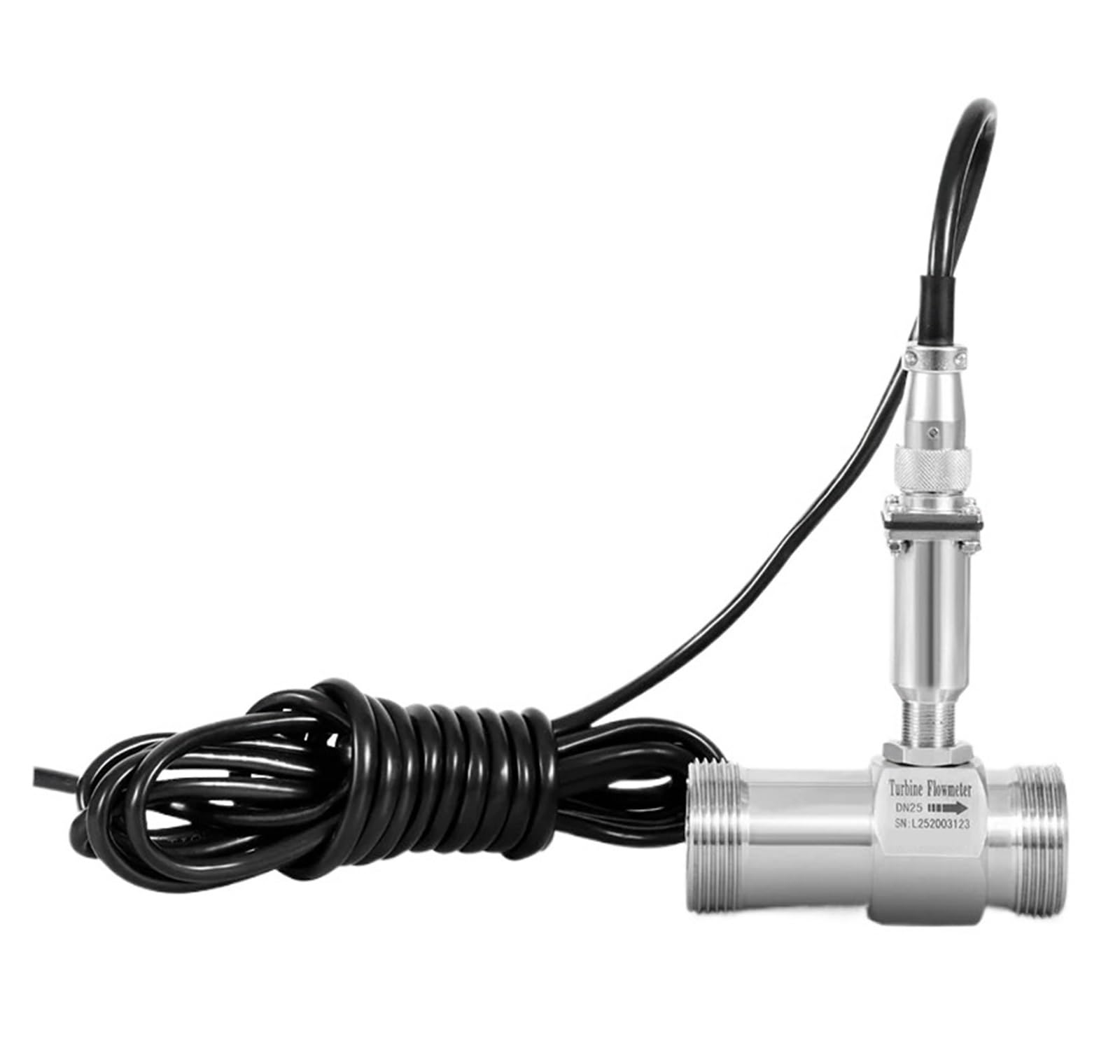 QfUxYYSLD Drinking Water Flow Meter Turbine Flowmeter DN15-DN50 Thread Connection Pulse Signal SS304 SS316 Material(DN32)